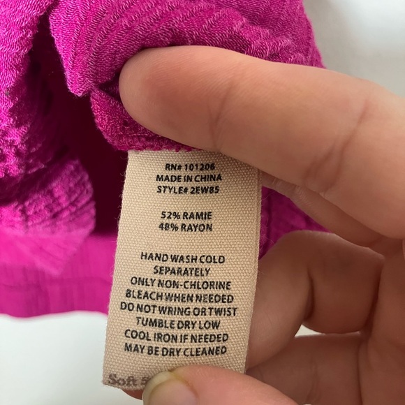 Soft Surroundings Sz L Gauzy Top Lightweight Casual Pinkish Purple Tunic - Picture 7 of 9